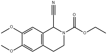 1-CYANO-2-ETHOXYCARBONYL-6,7-DIMETHOXY-1,2,3,4-TETRAHYDROISOQUINOLINE Struktur