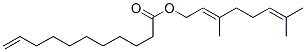 3,7-dimethylocta-2,6-dienyl undec-10-enoate Struktur