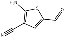 3-Thiophenecarbonitrile,  2-amino-5-formyl- Struktur