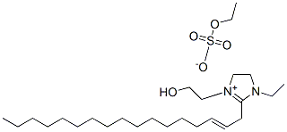 1-ethyl-2-(2-heptadecenyl)-4,5-dihydro-3-(2-hydroxyethyl)-1H-imidazolium ethyl sulphate Struktur