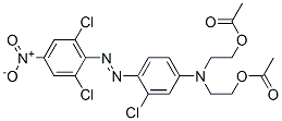 2,2'-[[3-chloro-4-[(2,6-dichloro-4-nitrophenyl)azo]phenyl]imino]bisethyl diacetate Struktur