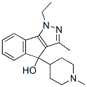 1,4-Dihydro-1-ethyl-3-methyl-4-(1-methyl-4-piperidyl)indeno[1,2-c]pyrazol-4-ol Struktur