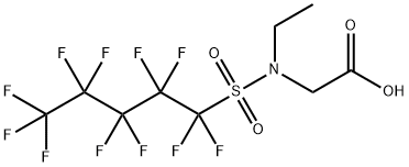 N-ethyl-N-[(undecafluoropentyl)sulphonyl]glycine Struktur