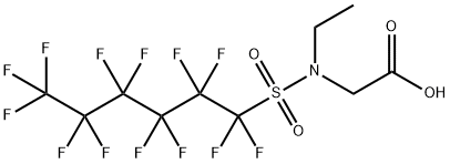 N-ethyl-N-[(tridecafluorohexyl)sulphonyl]glycine Struktur