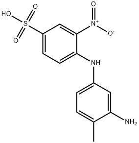 4-[(3-amino-p-tolyl)amino]-3-nitrobenzenesulphonic acid Struktur