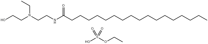 ethyl(2-hydroxyethyl)[2-(stearoylamino)ethyl]ammonium ethyl sulphate Struktur