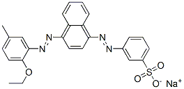 sodium 3-[[4-[(2-ethoxy-5-methylphenyl)azo]-1-naphthyl]azo]benzenesulphonate Struktur