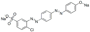 4-Chloro-3-[[4-[[4-(sodiooxy)phenyl]azo]phenyl]azo]benzenesulfonic acid sodium salt Struktur