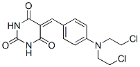 5-[[4-[bis(2-chloroethyl)amino]phenyl]methylidene]-1,3-diazinane-2,4,6 -trione Struktur