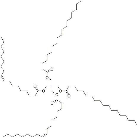 2,2-bis[[(1-oxooctadecyl)oxy]methyl]-1,3-propanediyl dioleate Struktur