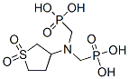 [[[(Tetrahydrothiophene 1,1-dioxide)-3-yl]imino]bis(methylene)]bisphosphonic acid Struktur