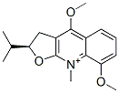 [2R,(-)]-2,3-Dihydro-4,8-dimethoxy-9-methyl-2-(1-methylethyl)furo[2,3-b]quinolinium Struktur