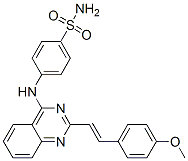 4-[[2-[2-(4-methoxyphenyl)ethenyl]quinazolin-4-yl]amino]benzenesulfona mide Struktur