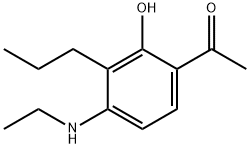 1-[4-(ETHYLAMINO)-2-HYDROXY-3-PROPYLPHENYL]ETHAN-1-ONE Struktur