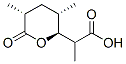 (R)-2-[(3R,5S,6S)-3,5-Dimethyltetrahydro-2-oxo-2H-pyran-6-yl]propionic acid Struktur