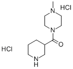 (4-METHYLPIPERAZINO)(3-PIPERIDINYL)METHANONE DIHYDROCHLORIDE Struktur