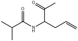 Propanamide,  N-(1-acetyl-3-butenyl)-2-methyl-  (9CI) Struktur