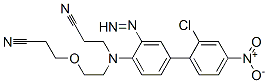 3-[[4-(2-chloro-4-nitro-phenyl)diazenylphenyl]-[2-(2-cyanoethoxy)ethyl]amino]propanenitrile Struktur