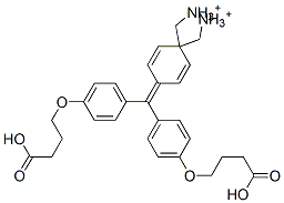 [4-[bis[4-(3-carboxypropoxy)phenyl]methylene]cyclohexa-2,5-dien-1-ylidene]dimethylammonium Struktur