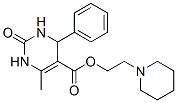 1,2,3,4-Tetrahydro-6-methyl-2-oxo-4-phenyl-5-pyrimidinecarboxylic acid 2-(piperidino)ethyl ester Struktur