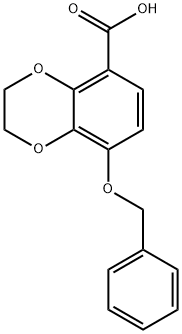 8-benzyloxy-2,3-dihydro-1,4-benzodioxin-5-carboxylic acid Struktur