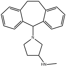 1-(10,11-Dihydro-5H-dibenzo(a,d)cyclohepten-5-yl)-3-(methylamino)pyrro lidine Struktur