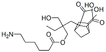 2-[2-[[(6-amino-1-oxohexyl)oxy]methyl]-2-(hydroxymethyl)butyl] hydrogen 5-methylbicyclo[2.2.1]heptane-2,3-dicarboxylate Struktur