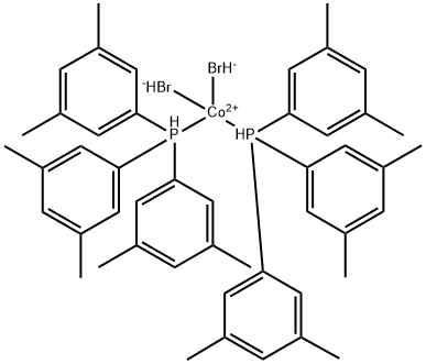 dibromobis[tris(3,5-dimethylphenyl)phosphine]cobalt Struktur