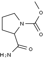 1-Pyrrolidinecarboxylicacid,2-(aminocarbonyl)-,methylester(9CI) Struktur