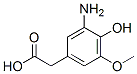 Benzeneacetic acid, 3-amino-4-hydroxy-5-methoxy- (9CI) Struktur