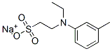 sodium 2-[ethyl(3-methylphenyl)amino]ethanesulphonate Struktur