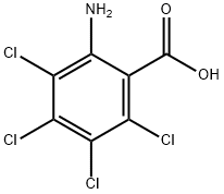 2-amino-3,4,5,6-tetrachlorobenzoic acid Struktur