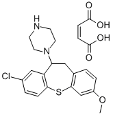 8-Chloro-3-methoxy-10-piperazino-10,11-dihydrodibenzo(b,f)thiepin male ate Struktur