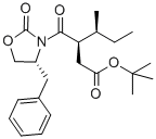 3-(4-Benzyl-2-oxo-oxazolidine-3-carbonyl)-4-methyl-hexanoic acid tert-butyl ester, 692778-49-7, 結(jié)構(gòu)式