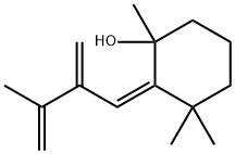 1,3,3-Trimethyl-2-[(1Z)-3-methyl-2-methylene-3-buten-1-ylidene]cyclohexanol Struktur