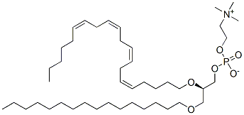 1-O-hexadecyl-2-arachidonyl-sn-glycero-3-phosphocholine Struktur