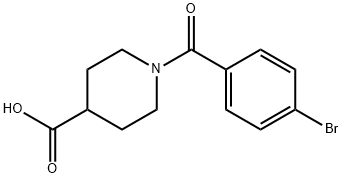 4-Piperidinecarboxylic acid, 1-(4-bromobenzoyl)- Struktur