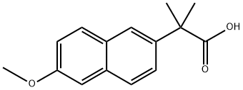 2-(6-Methoxy-2-naphthyl)-2-methylpropanoic acid Struktur