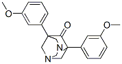 1,5-Bis(m-methoxyphenyl)-3,7-diazaadamantan-9-one Struktur