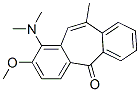 1-(Dimethylamino)methyl-2-methoxy-5H-dibenzo[a,d]cyclohepten-5-one Struktur