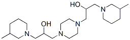 1-[4-[2-hydroxy-3-(3-methyl-1-piperidyl)propyl]piperazin-1-yl]-3-(3-me thyl-1-piperidyl)propan-2-ol Struktur