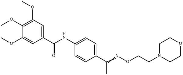 4'-(3,4,5-Trimethoxybenzoylamino)acetophenone O-(2-morpholinoethyl)oxime Struktur