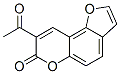 8-Acetyl-7H-furo(2,3-f)(1)benzopyran-7-one Struktur