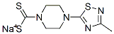 sodium 4-(3-methyl-1,2,4-thiadiazol-5-yl)-1-piperazinecarbodithioate Struktur