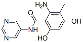 2-Amino-4,6-dihydroxy-5-pyrimidinyl(3-methylphenyl)formamide Struktur