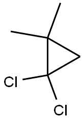 1,1-Dichloro-2,2-dimethylcyclopropane Struktur