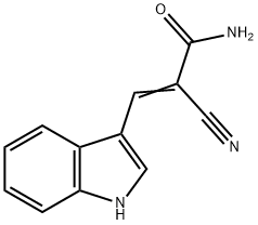 2-cyano-3-indol-3-yl-acrylic acid amide Struktur