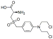 3-[[[4-[Bis(2-chloroethyl)amino]phenyl]methyl]sulfonyl]-L-alanine Struktur