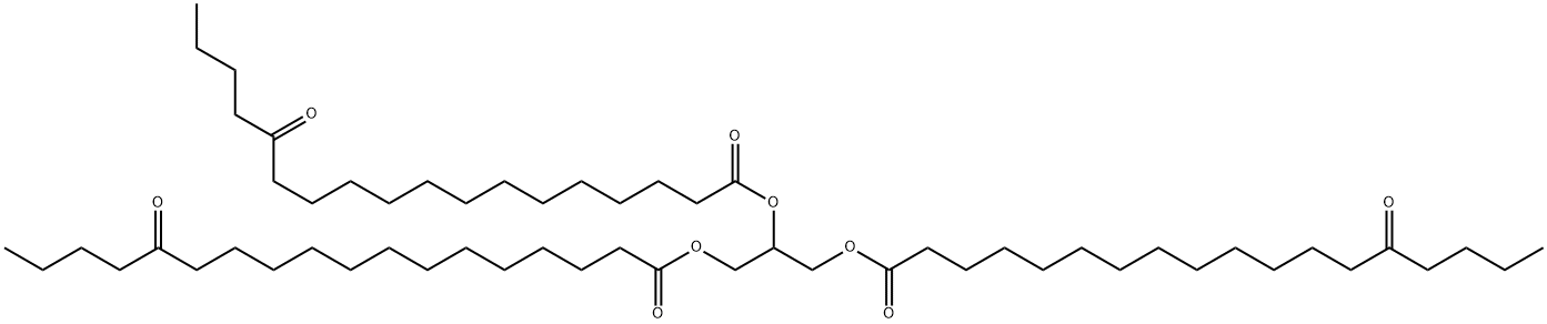 2,3-bis(14-oxooctadecanoyloxy)propyl 14-oxooctadecanoate Struktur