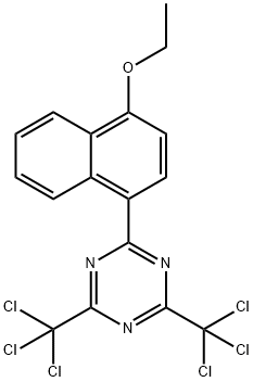 2-(4-ethoxy-1-naphthyl)-4,6-bis-(trichloromethyl)-1,3,5-triazine Struktur